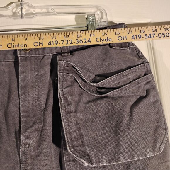 Blaklader pants mens 36x34 gray canvas double knee carpenter utility work - Picture 4 of 9